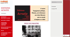 Desktop Screenshot of editionsacratie.com